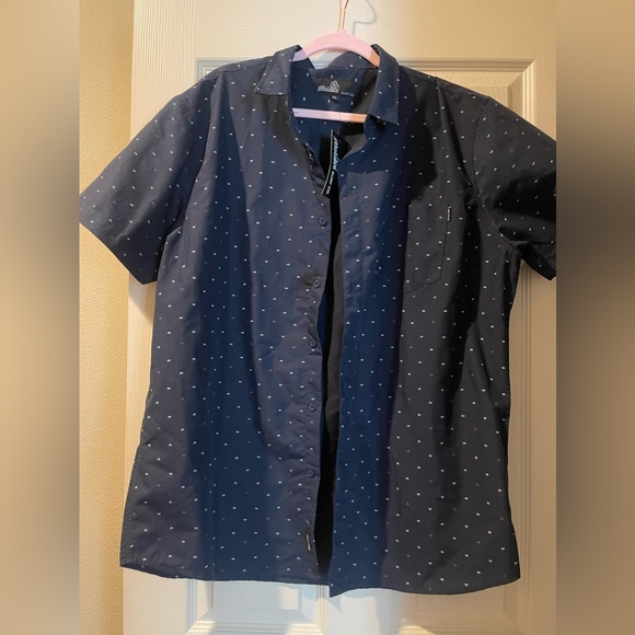 Shirts Molokai Surf Co Xxl Mans Shirt Button Down Navy Blue With